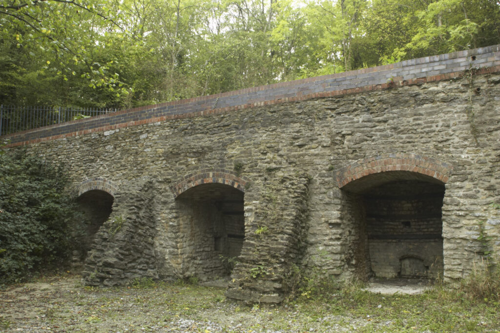 England, Shropshire, Wenlock Edge. Knowle Quarry Lime Kilns located in the National Trust area near Much Wenlock and the West Midlands.