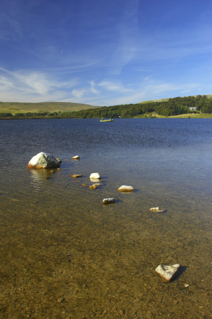 England, Yorkshire Dales National Park, Malham Tarn. Malham Tarn near Malham Cove is Englands highest freshwater lake
