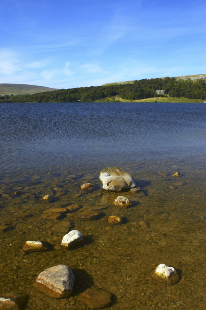 England, Yorkshire Dales National Park, Malham Tarn. Malham Tarn near Malham Cove is Englands highest freshwater lake