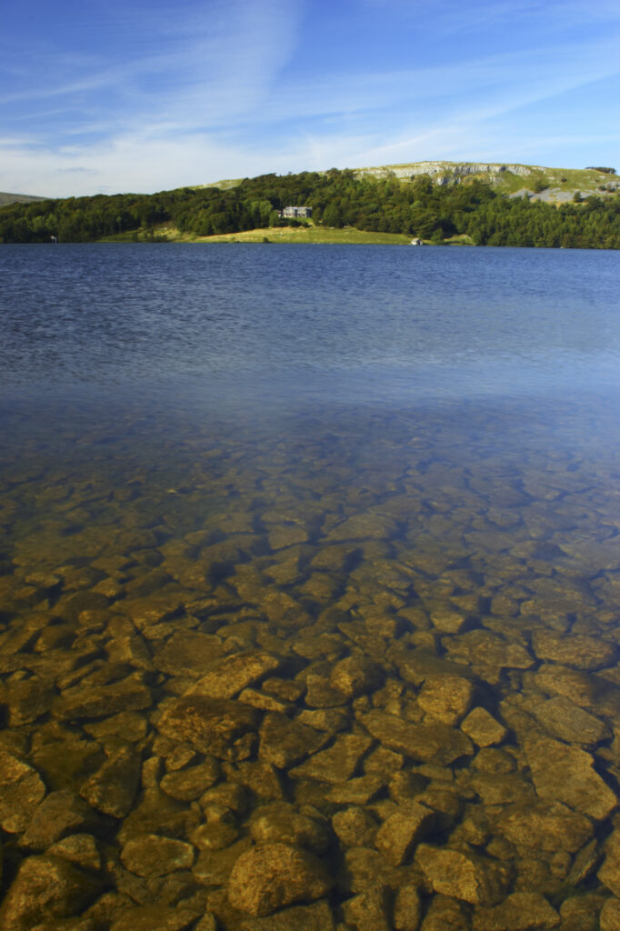 England, Yorkshire Dales National Park, Malham Tarn. Malham Tarn near Malham Cove is Englands highest freshwater lake