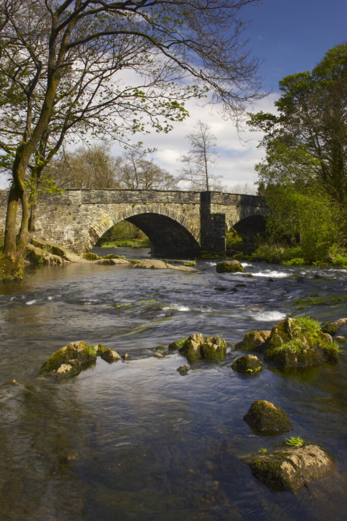 England, Cumbria, Lake District National Park. The river downstream of Skelwith Force, near the small village of Skelwith Bridge