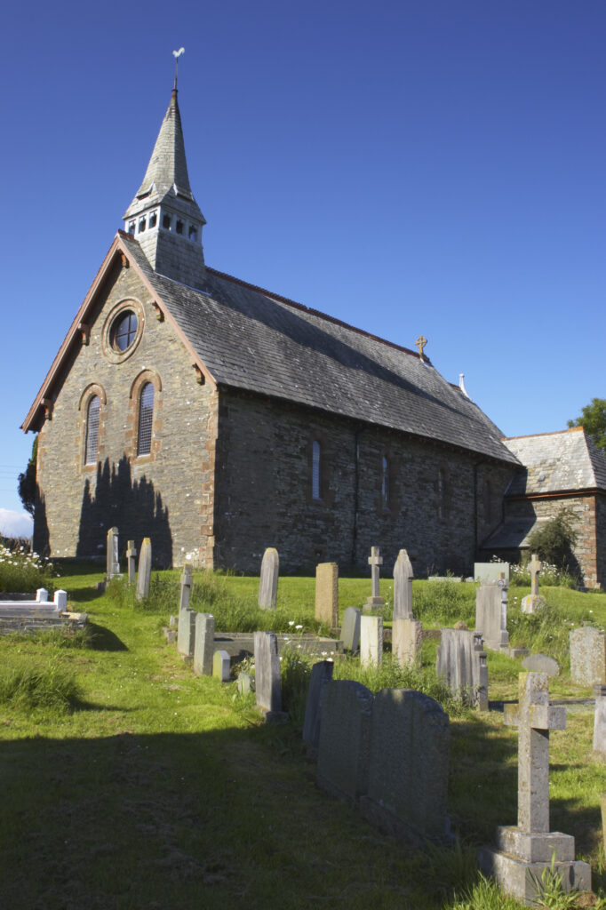 England, Cumbria, Osmotherly. The church of St John and the surrounding grounds, near Ulverston, during the summer months.