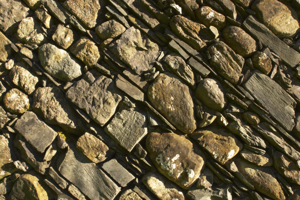 England, Cumbria, Lake District National Park. Dry stone wall near High Oxen fell on the Cumbria Way track.
