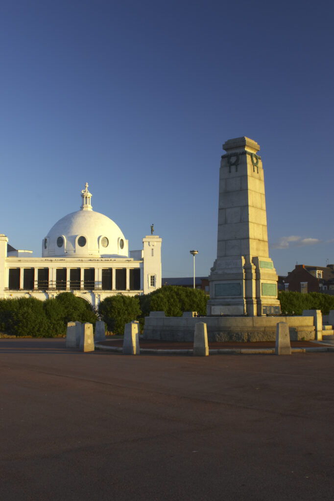 England, Tyne and Wear, Whitley Bay. The local landmark of the Spanish City, near the Whitley Bay sea front.