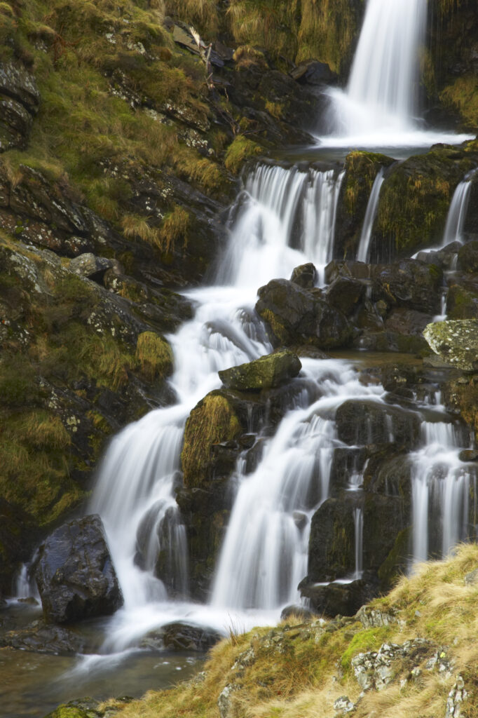 England, Cumbria, Yorkshire Dales National Park. The popular Cautley Spout waterfall, located near the town of Sedbergh and the Howgills.