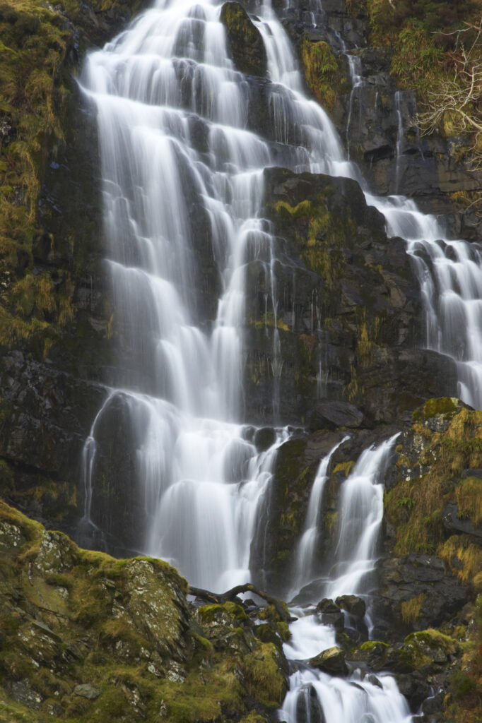 England, Cumbria, Yorkshire Dales National Park. The popular Cautley Spout waterfall, located near the town of Sedbergh and the Howgills.