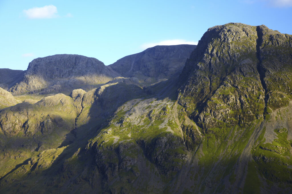 England, Cumbria, Lake District National Park.View from the lower slopes of Great Gable looking towards the langdales