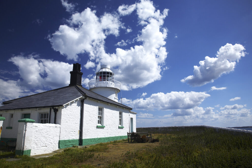 England Northumberland Farne Islands A lighthouse on the Farne Islands, part of the Northumberland Heritage Coast