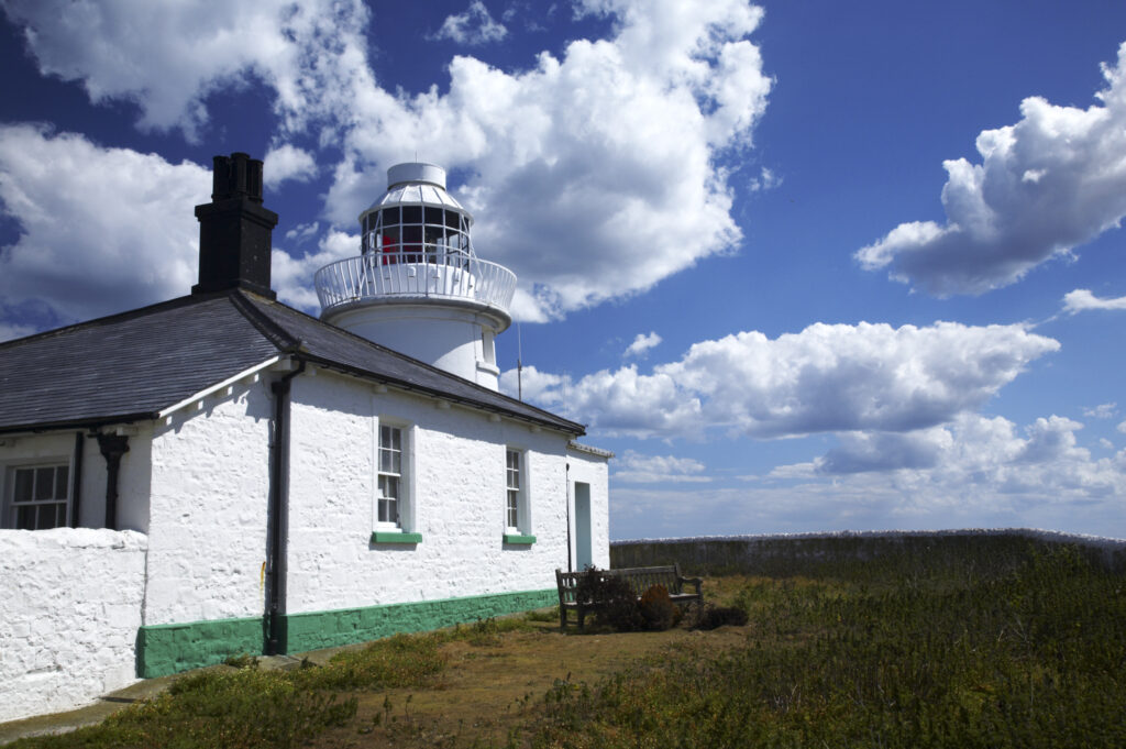 England Northumberland Farne Islands A lighthouse on the Farne Islands, part of the Northumberland Heritage Coast