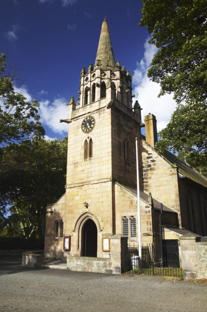 England, Northumberland, Beadnell. Beadnell church located in the village of Beadnell near the Northumberland heritage coast