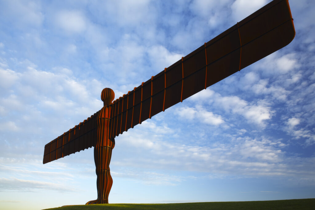 England, Tyne and Wear, Angel of the North. The Angel of the North statue near the cities of Gateshead and Newcastle Upon Tyne