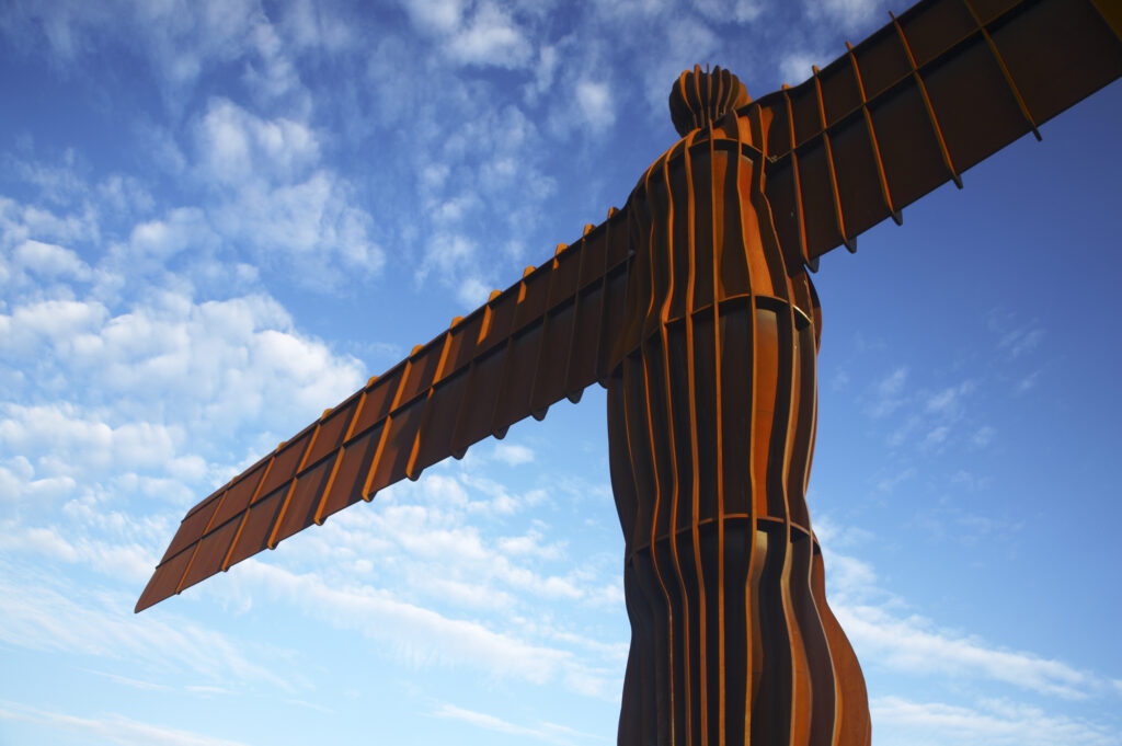 England, Tyne and Wear, Angel of the North. The Angel of the North statue near the cities of Gateshead and Newcastle Upon Tyne