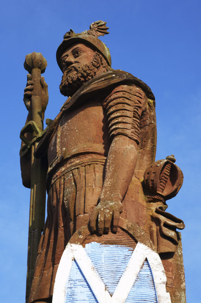 Scotland, Scottish Borders, Dryburgh. A Statue of William Wallace located near Scotts View and Dryburgh.