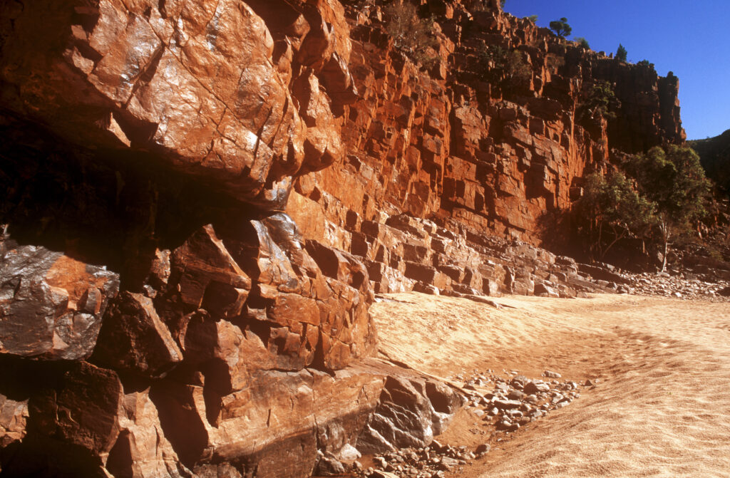 AUSTRALIA, Northern Territory, West Macdonnell National Park. The vibrant colours of the spectacular Ormiston Gorge