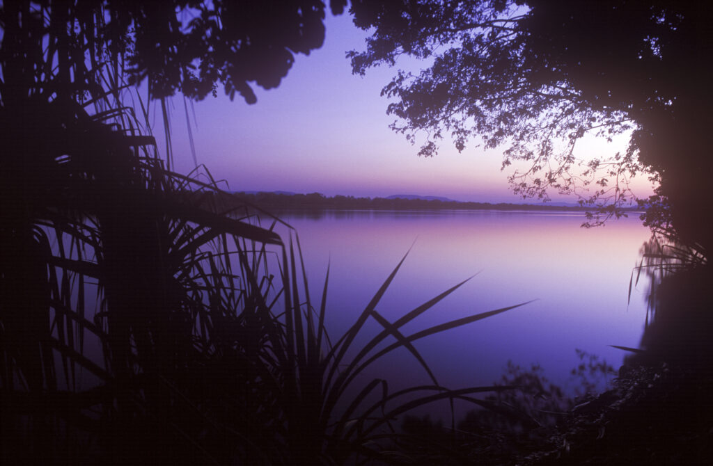 AUSTRALIA, Western Australia, Kunnurra. Sunset over Lake Kunnurra, a peaceful spot popular with both visiting and resident tourists.