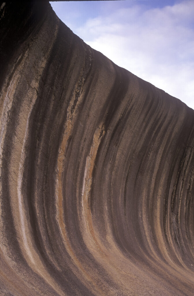 AUSTRALIA, Western Australia, Wave Rock. The surreal patterns and form of wave rock, a popular tourist destination.