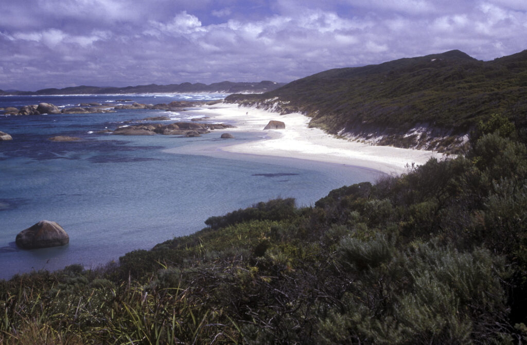 AUSTRALIA, Western Australia, Greens Pool. The flat rocky expanse of this coastline, to be found within the William Bay National Park.