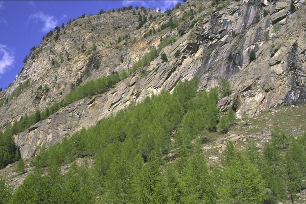 ITALY, Valle d'Aosta, Gran Paradiso National Park. The spectacular mountain landscape of the western Alps in the Lillaz valley.