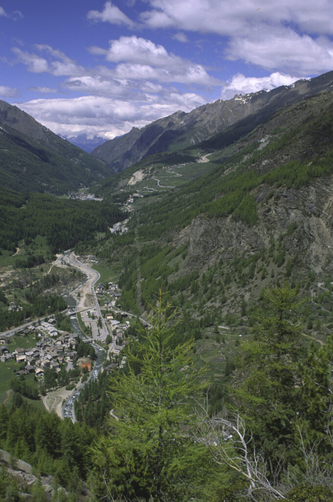 ITALY, Valle d'Aosta, Gran Paradiso National Park. The spectacular mountain landscape of the western Alps in the Lillaz valley.