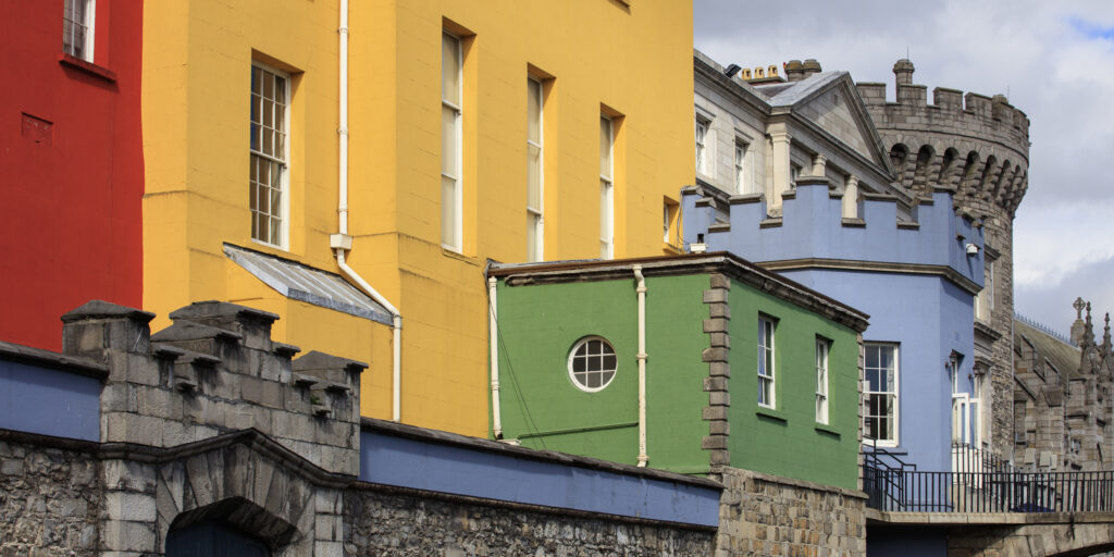 Republic of Ireland, County Dublin, Dublin City. The colourful state apartments at Dublin Castle.