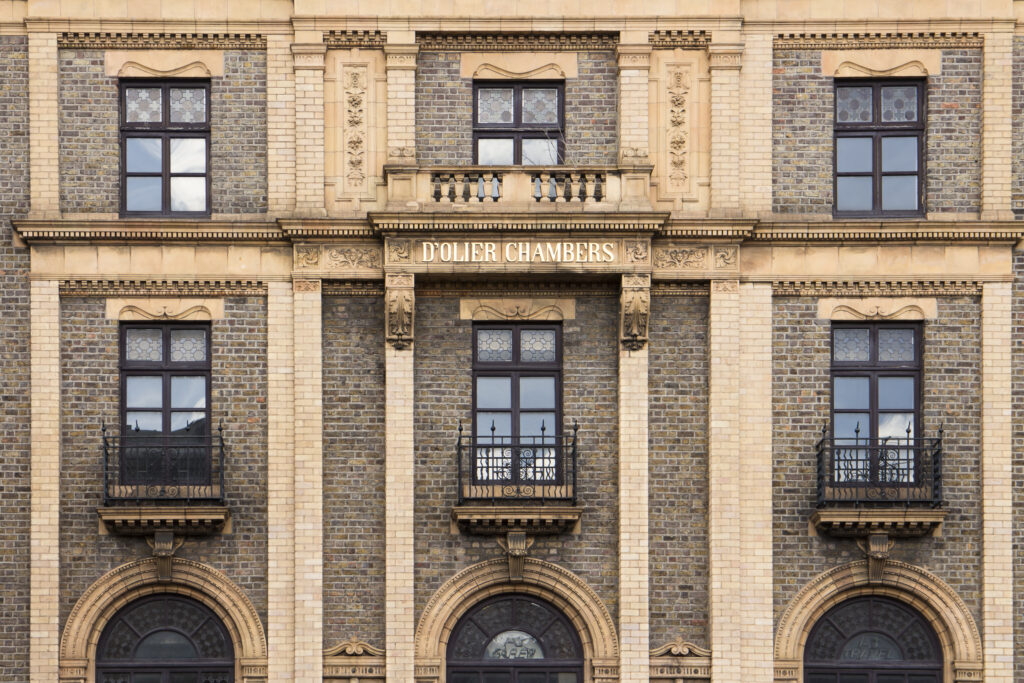 Republic of Ireland, County Dublin, Dublin City. D’Olier Chambers was built in 1891 by J.F Fuller for Gallaher’s Tobacco Company.