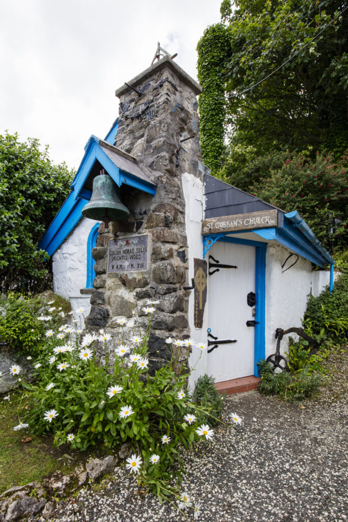 Northern Ireland, Country Antrim, Giant's Causeway. Coast. St Gobban church, located near White Park Bay, is considered to be the smallest church in Ireland.