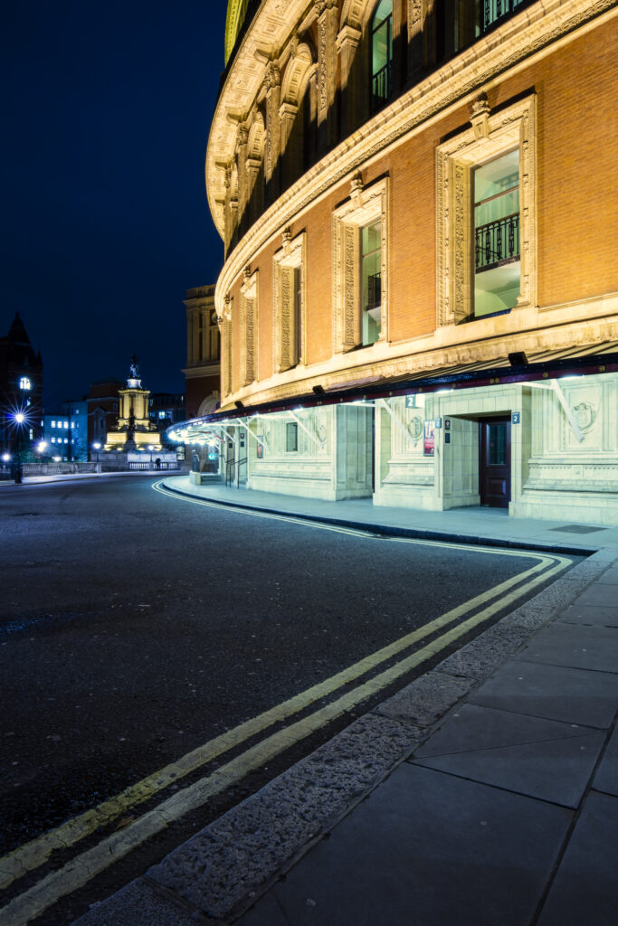 England, London, The Royal Borough of Kensington and Chelsea, The Royal Albert Hall. The Royal Albert Hall, a popular tourist landmark in the city of London.