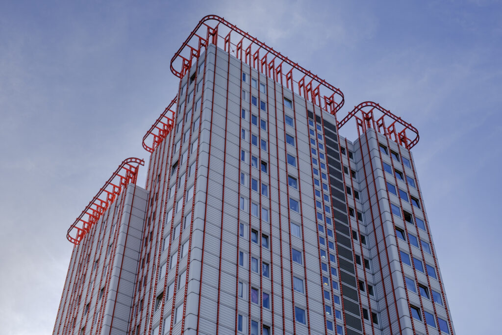London, Westminster, Parsons House. Refurbished In 1988 Parsons House was the first council tower to be refurbished in London with Peter Bell's cladding system proving that rundown tower blocks could be successfully refurbished and breathed back to life.
