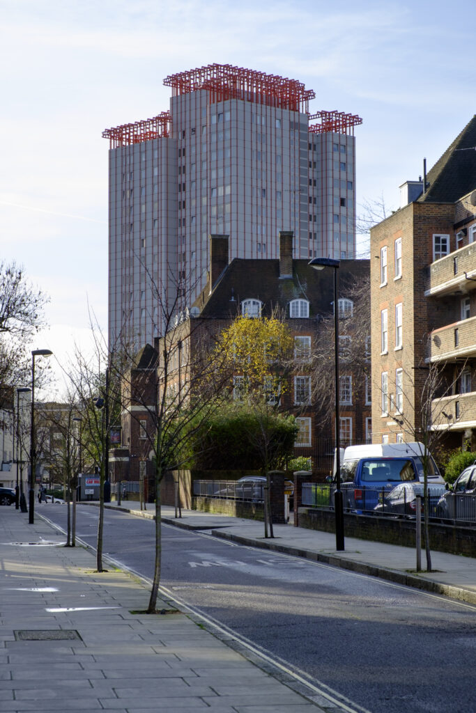 London, Westminster, Parsons House. Refurbished In 1988 Parsons House was the first council tower to be refurbished in London with Peter Bell's cladding system proving that rundown tower blocks could be successfully refurbished and breathed back to life.