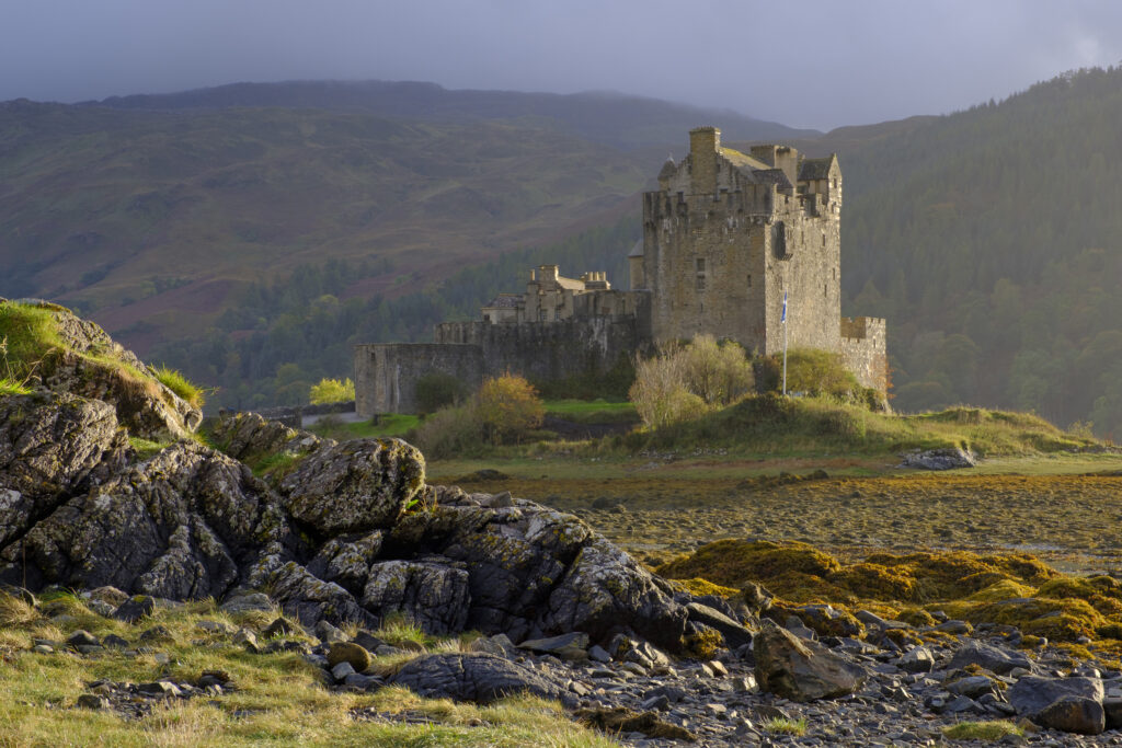 Scotland, Scottish Highlands, Eilean Donan Castle. Eilean Donan Castle, a popular tourist location and landmark located on Loch Duich in the Scottish Highlands.