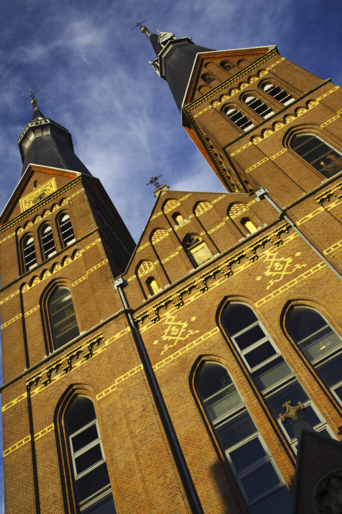 Netherlands, North Holland, Amsterdam. The Onze Lieve Vrouwe Onbevlekt Ontvangen or Posthoornkerk Church located along the Haarlemmerstraat in Amsterdam City.