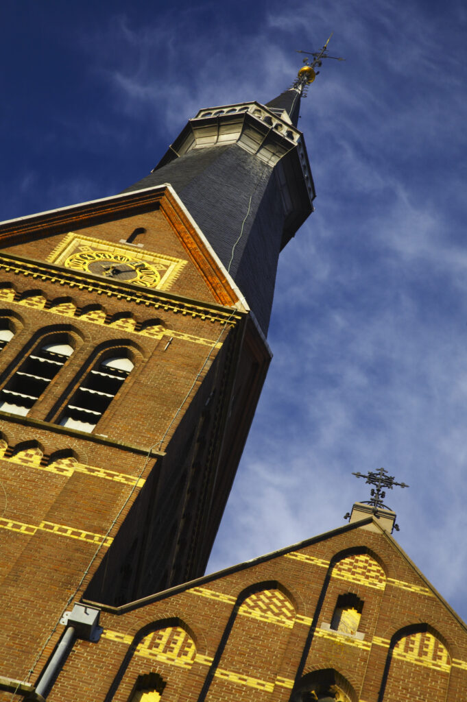 Netherlands, North Holland, Amsterdam. The Onze Lieve Vrouwe Onbevlekt Ontvangen or Posthoornkerk Church located along the Haarlemmerstraat in Amsterdam City.