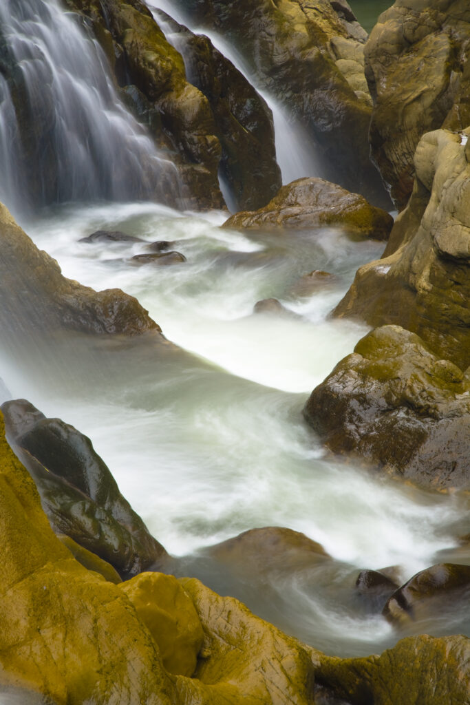 Vietnam, Northern Vietnam, Sapa. Cat Cat Falls, a waterfall in Cat Cat village near Sapa.