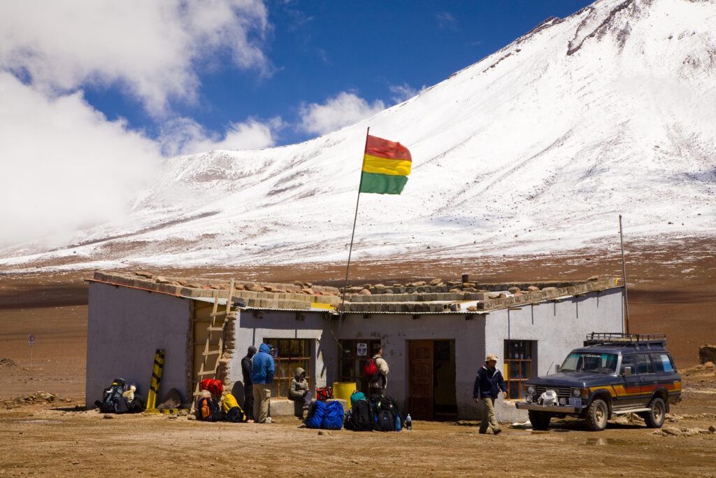 Bolivia, Southern Altiplano, Portezuelo del Cajon. Bolivian immigration office near the Bolivia / Chile Border.