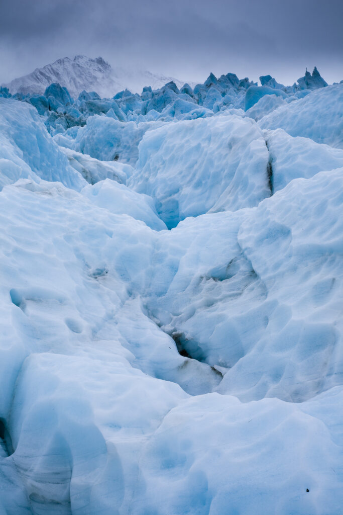 NEW ZEALAND, Westland, Westland National Park. The Fox Glacier, a popular tourist hotspot in the Westland National Park.