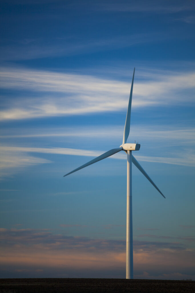 England, Northumberland, Lynemouth. Wind turbines / wind farm located near Ashington, owned and installation started by ScottishPower Renewables in 2011 - Completed in 2012.