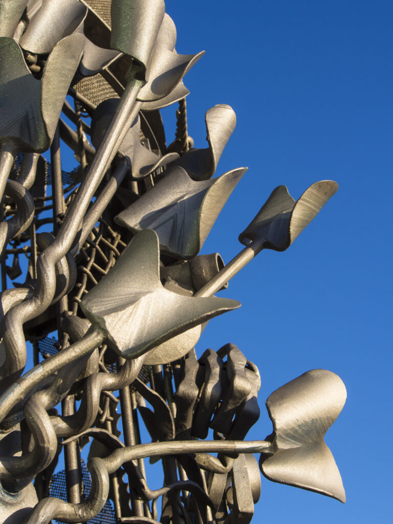 England, Tyne and Wear, Newcastle Upon Tyne. Metal sculpture called the Blacksmiths Needle made by Members of the British Association of Blacksmith Artists in 1996.