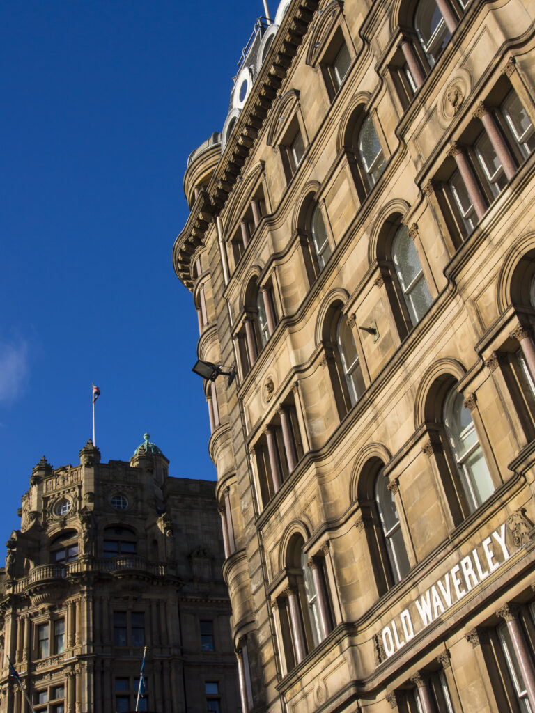 Scotland, Edinburgh, Edinburgh City. The Old Waverley Hotel on Princes Street near the Edinburgh Old Town.