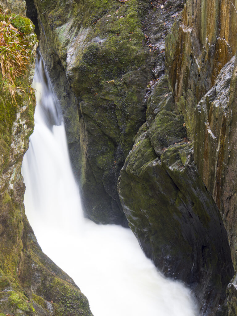 England, North Yorkshire, Yorkshire Dales National Park. Baxenghyll Gorge, part of the Ingleton Waterfalls Trail, near Ingleton.