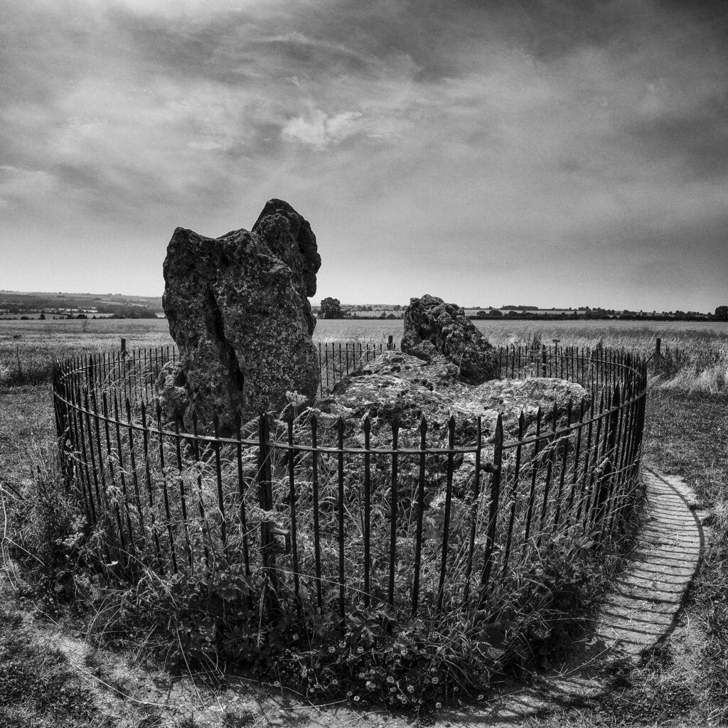 England, Oxfordshire, Rollright Stones. The Whispering Knights dolmen is a 5000 year old burial chamber, believed to be part of a Neolithic long barrow