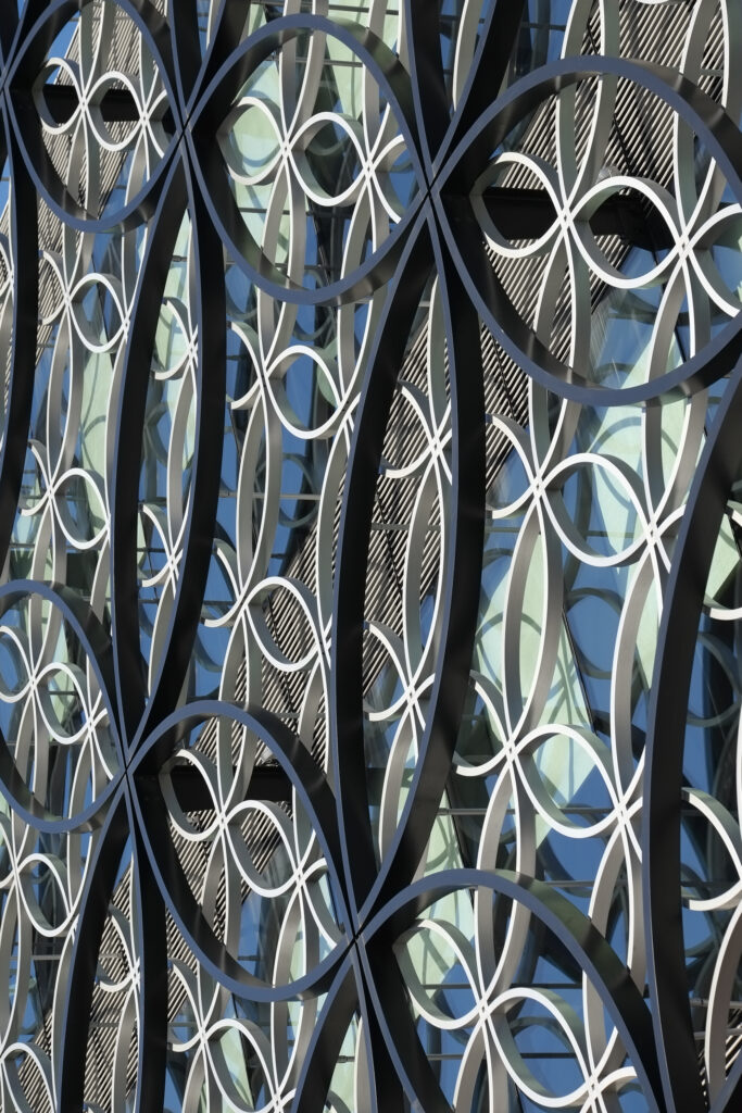 England, West Midlands, Birmingham City. Detail shot of the new Library of Birmingham, in Centenary Square.