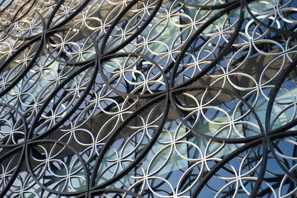England, West Midlands, Birmingham City. Detail shot of the new Library of Birmingham, in Centenary Square.