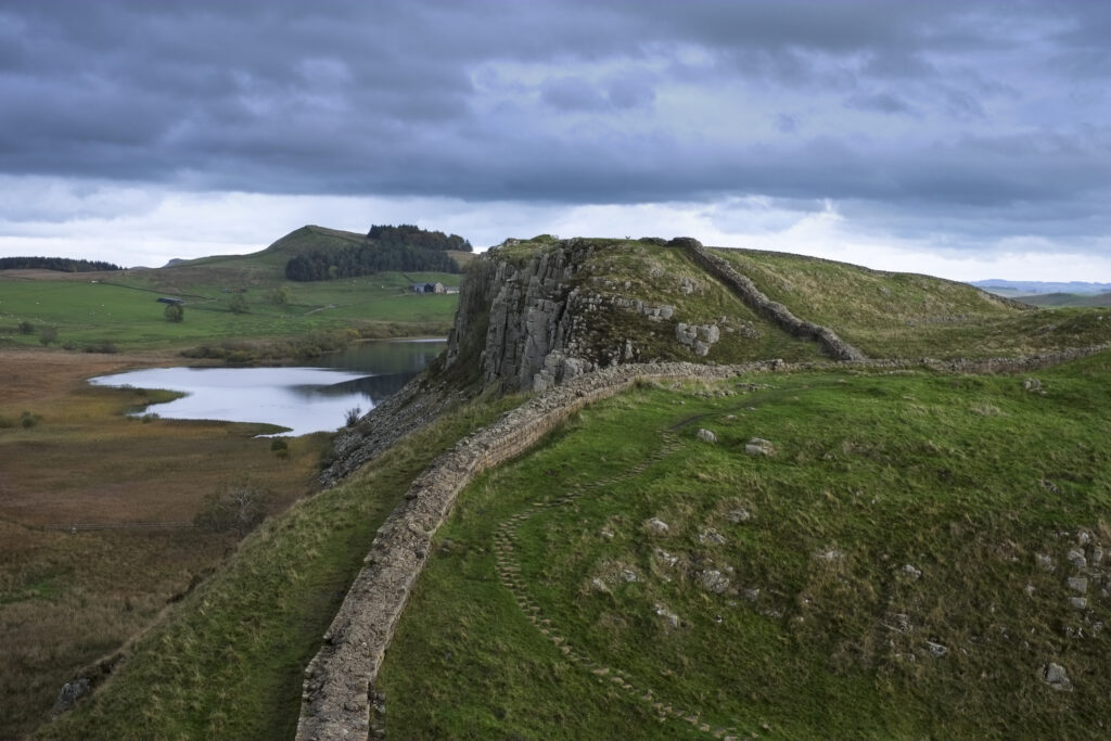 England, Northumberland, Hadrians Wall. The world heritage site of Hadrians Wall near the town of Haltwhistle