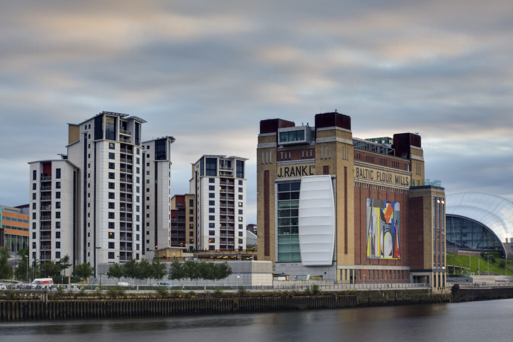 England, Tyne and Wear, Newcastle Upon Tyne. The Baltic Gallery in Gateshead viewed from across the River Tyne.