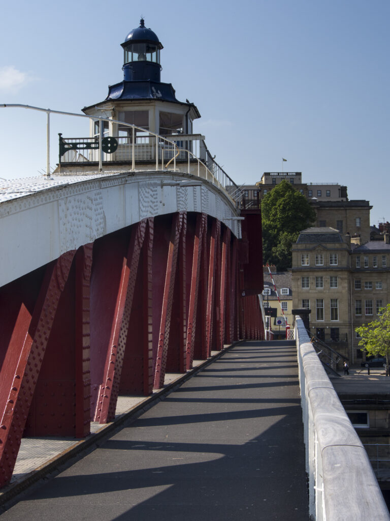 England, Tyne and Wear, Newcastle upon Tyne. The historic Swing Bridge joining the cities of Newcastle & Gateshead by crossing the river Tyne.