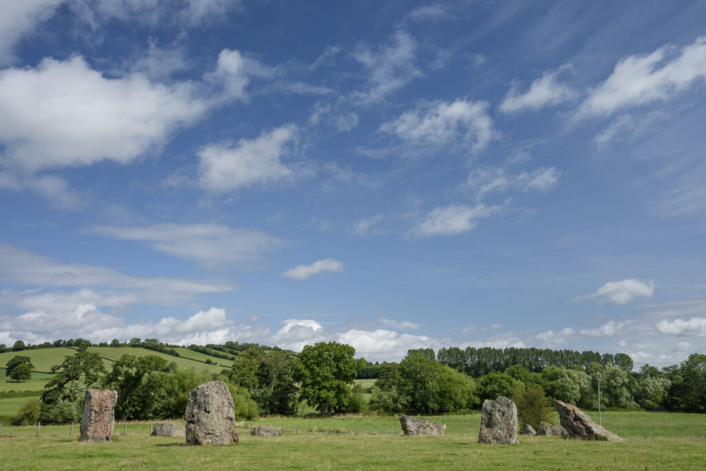 England, Somerset, Stanton Drew North East Stone Circle. The North-East Circle part of the Stanton Drew Stone circle Complex - The second largest in Britain (after Avebury).