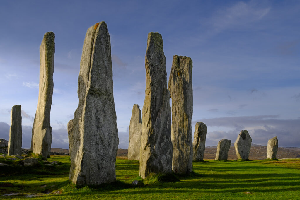 Scotland, The Isle of Lewis, Callanish Stone Circle. Callanish Stone Circle, a famous neolithic monument located on the Isle of Lewis in the chain of islands known as the Outer Hebrides.