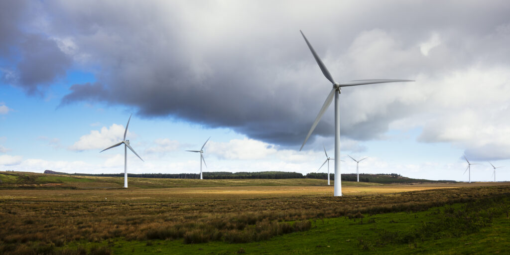 England, Northumberland, Green Rigg Wind Farm. Wind Turbines at Green Rigg, nr Ridsdale in Northumberland, UK.