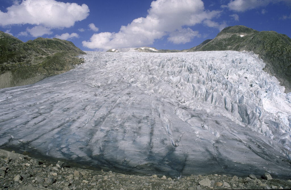 NORWAY, Sogn Og Fjordane, Jostedalsbreen National Park. Flatbreen Glacier one of the many to be found in this popular national park.