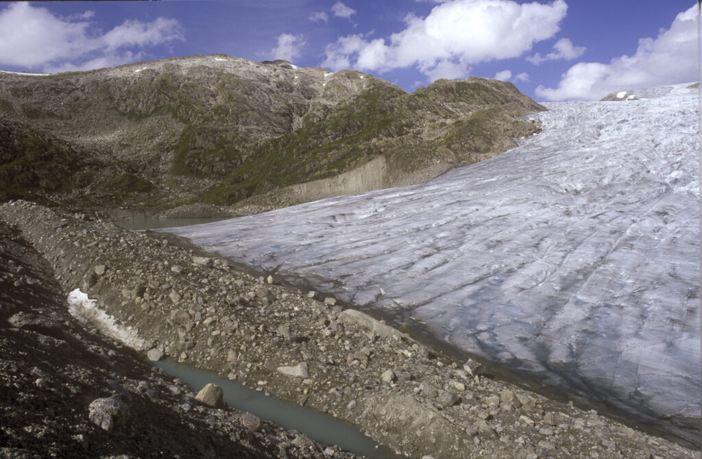 NORWAY, Sogn Og Fjordane, Jostedalsbreen National Park. Flatbreen Glacier one of the many to be found in this popular national park.